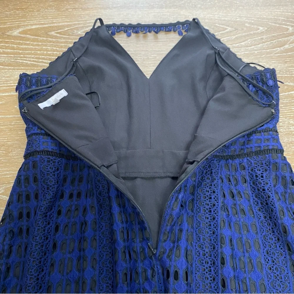 Harlyn Contrast Chiffon Lace Halter Body-Con Dress Women's Size XXL Whimsigoth - Picture 7 of 15